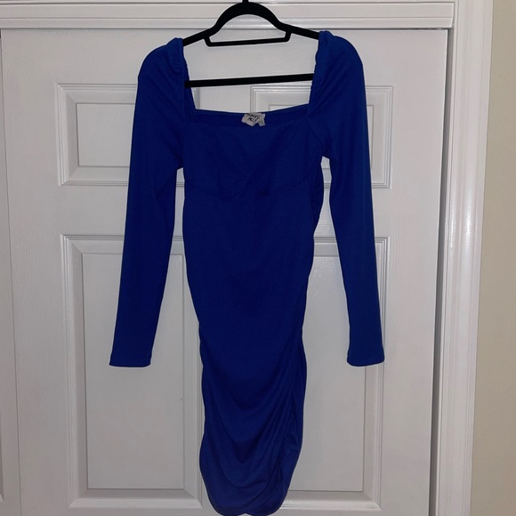 Princess Polly Dresses & Skirts - Princess Polly Blue Long Sleeve Mini Dress